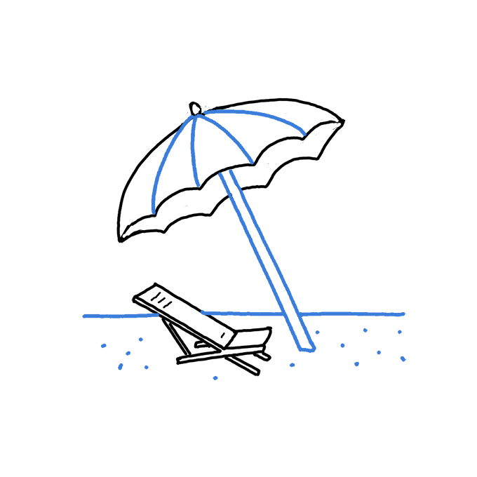 How to Draw a Beach Umbrella Step by Step Easy Drawing Guides