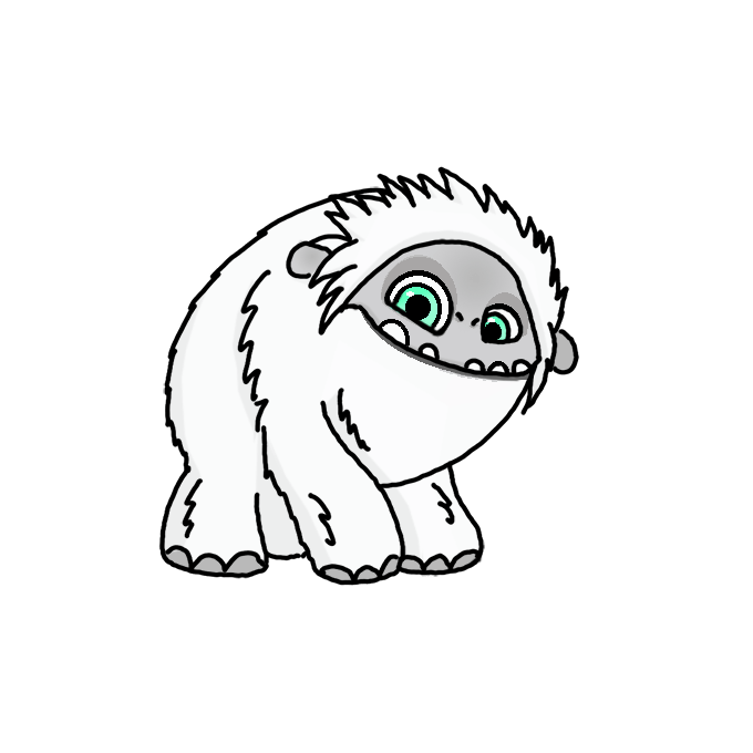 How to draw Yeti from Abominable Step by Step Easy Drawing Guides