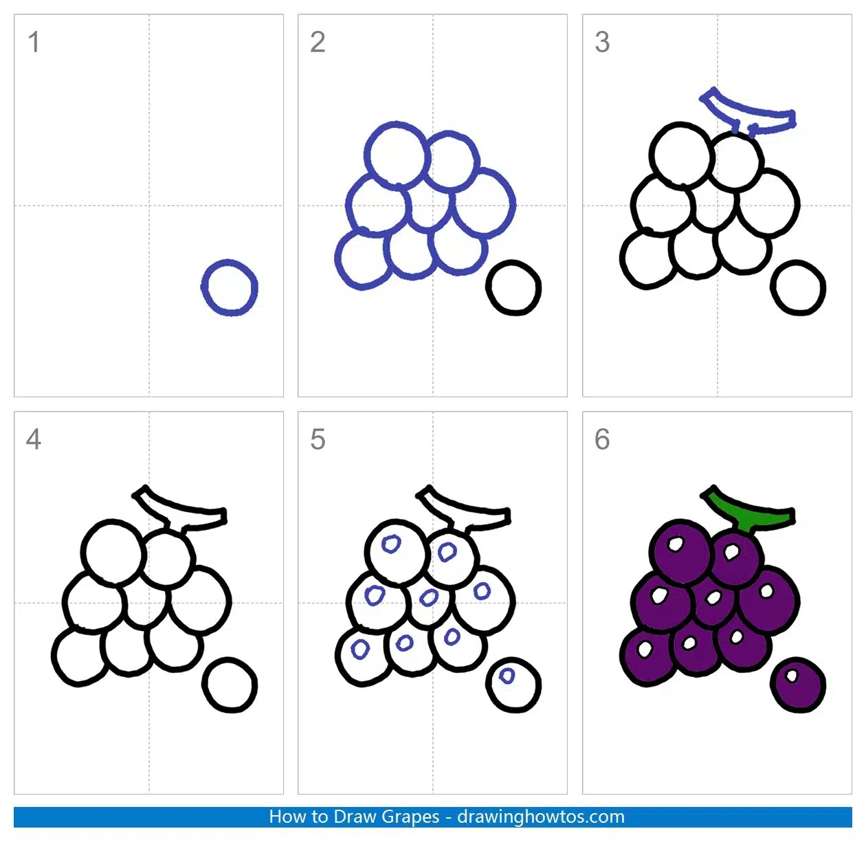 How to Draw Grapes Step by Step Easy Drawing Guides Drawing Howtos