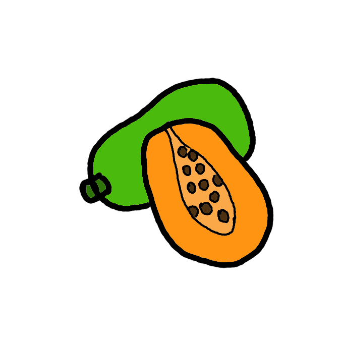 How to Draw a Papaya Step by Step Easy Drawing Guides Drawing Howtos