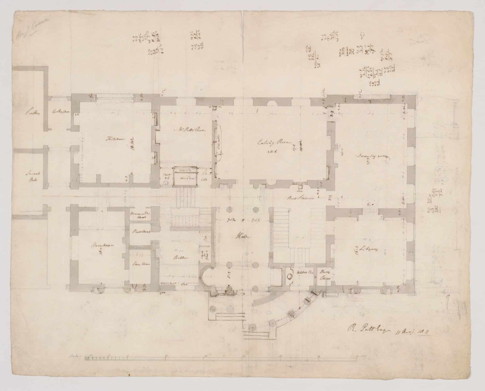 Soane’s Designs for Combe House, Continued Drawing Matter