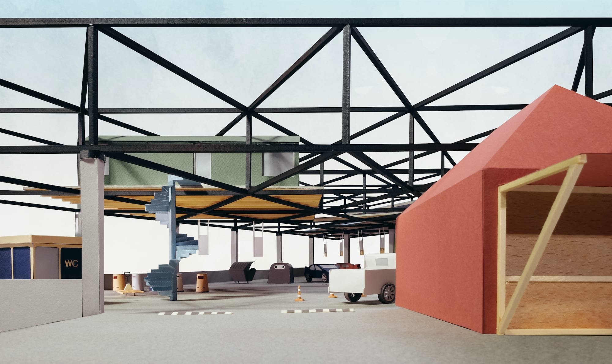 Bovenbouw Architectuur One Paper Model And Three Paper Collages Drawing Matter