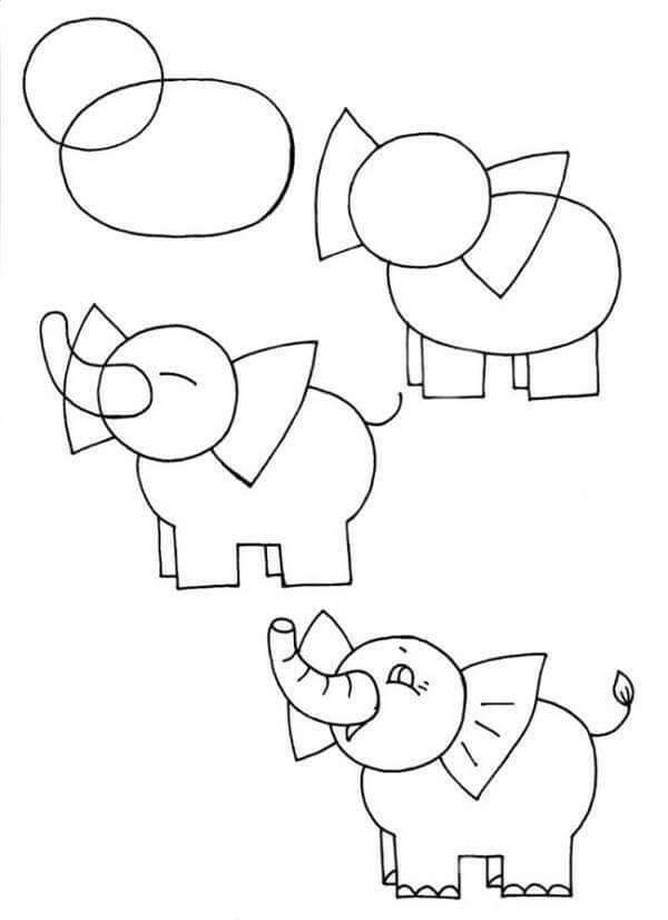 85+ Easy and Cute Elephant Drawing Ideas Drawing Photos.