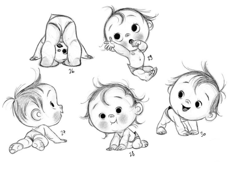 Baby Drawing Reference and Sketches for Artists