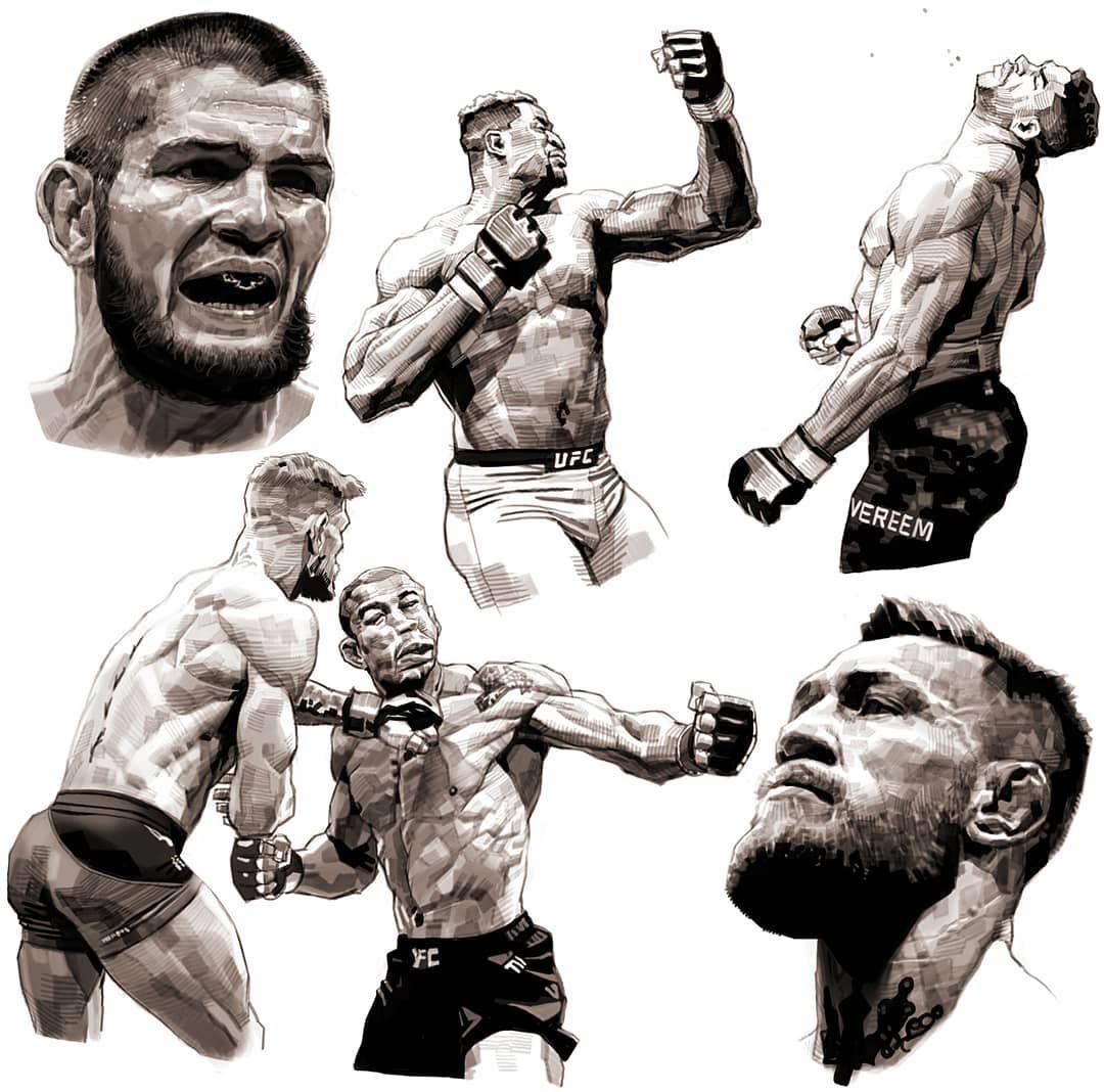 Fighting Drawing Reference and Sketches for Artists