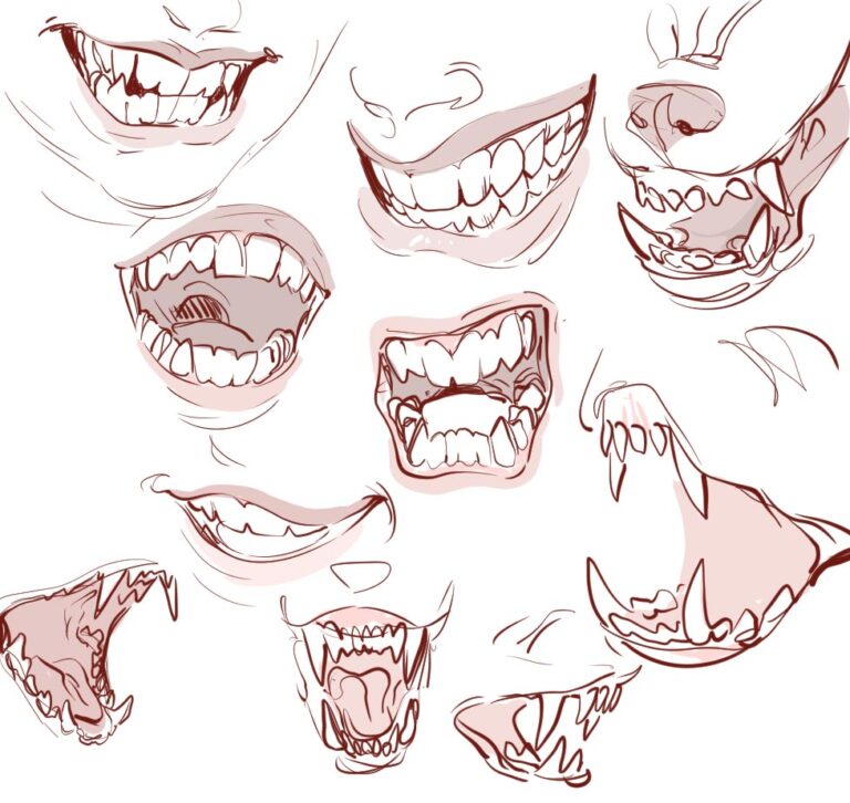Teeth Drawing Reference and Sketches for Artists