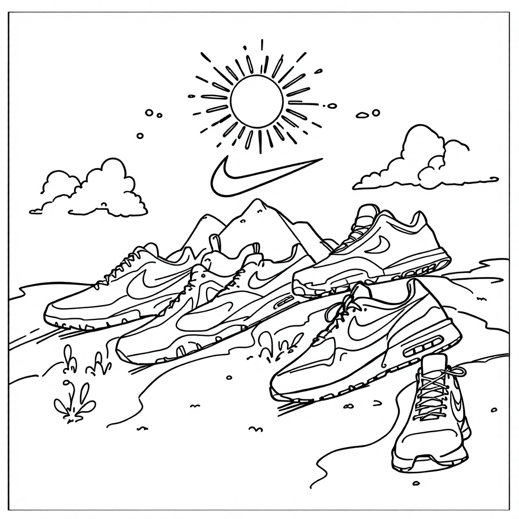 Nike Free Coloring Pages
