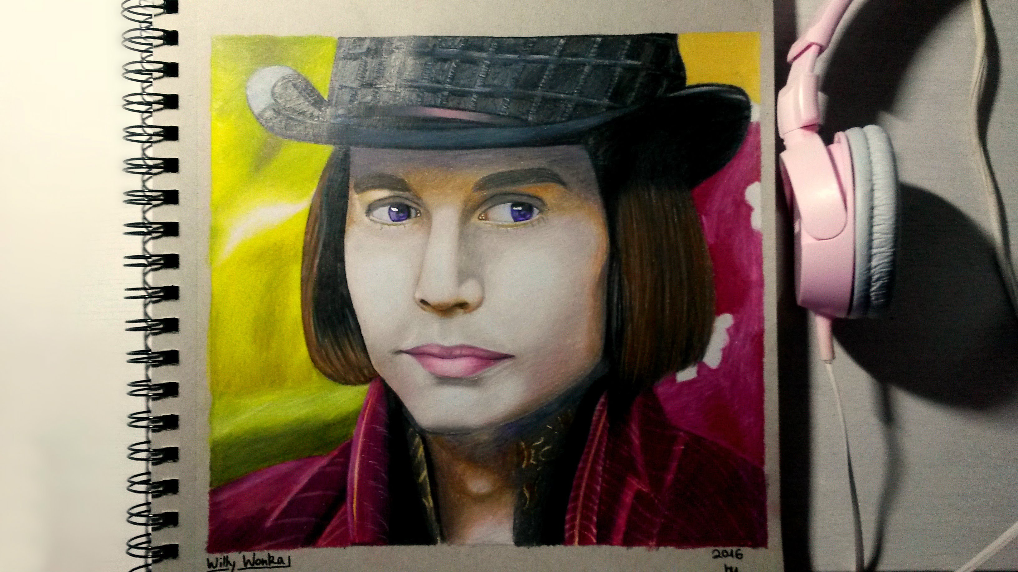 Willy Wonka Drawing, Pencil, Sketch, Colorful, Realistic Art Images