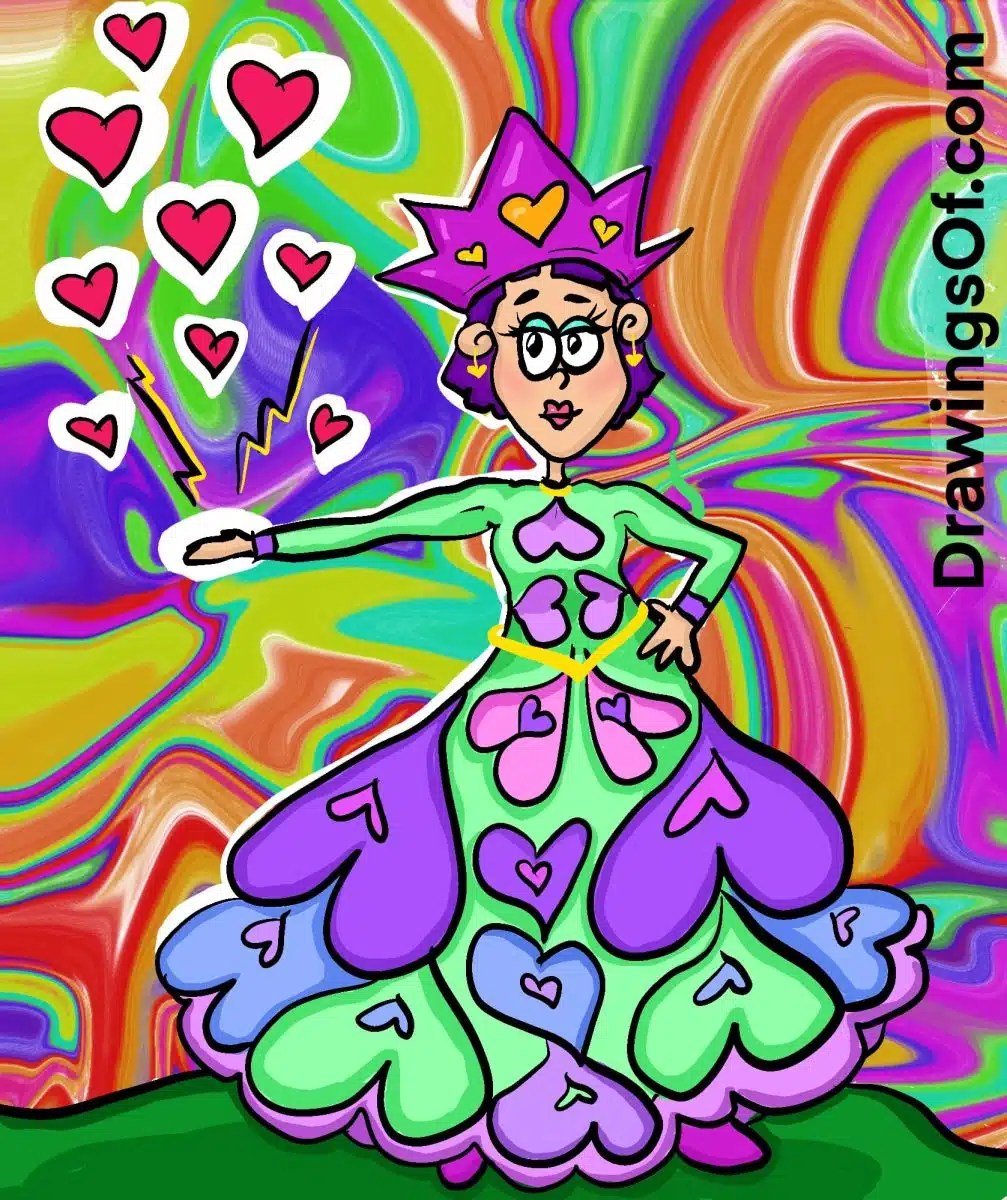 Queen of Hearts Drawing Battle Who Wins? Drawings Of...