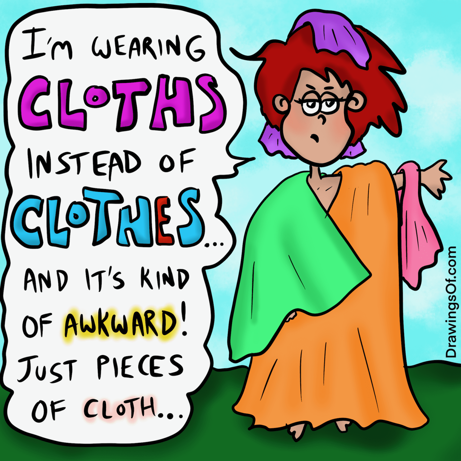 Clothes vs. Cloths a Lesson with Drawings to Show the Difference