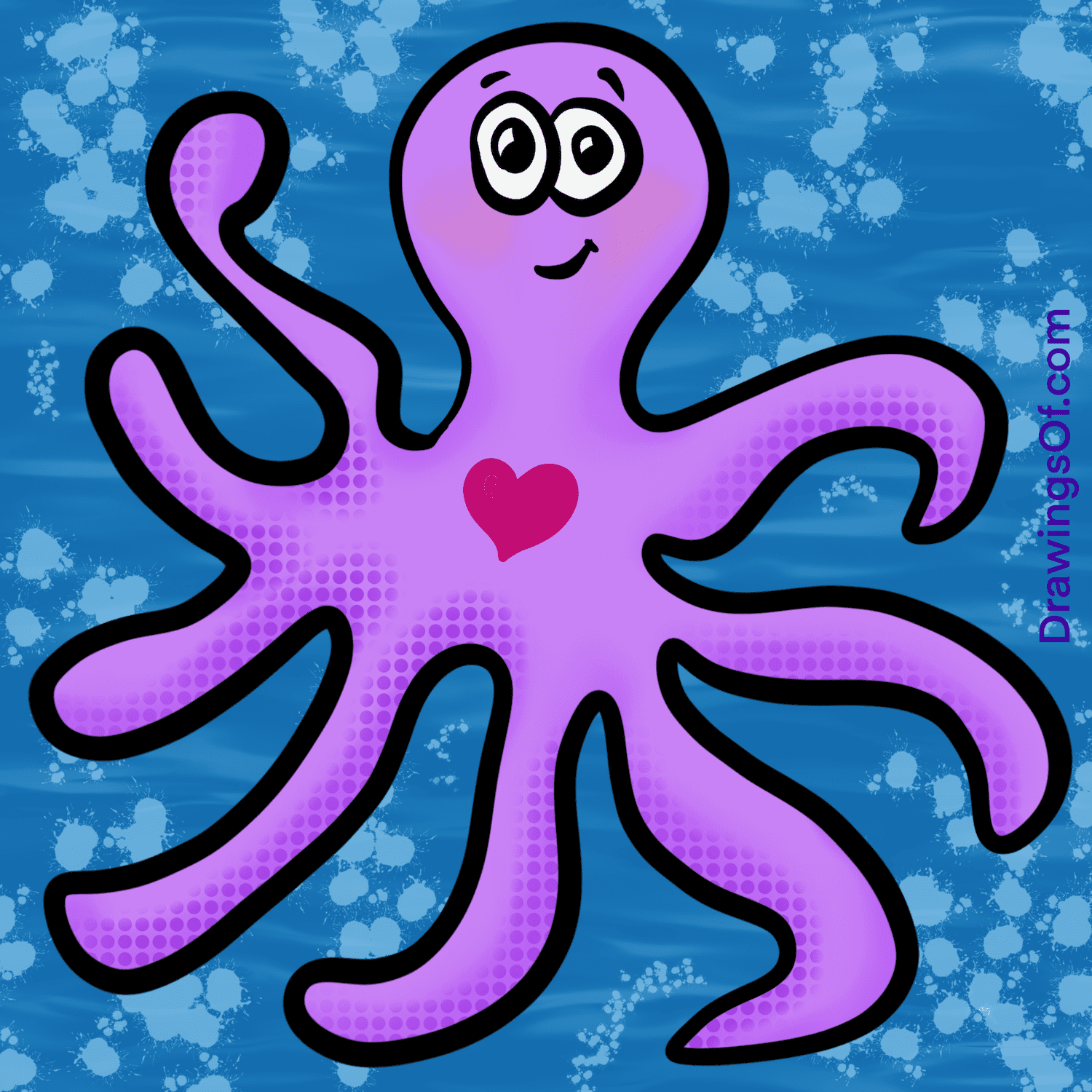 Easy Octopus Drawing For Kids