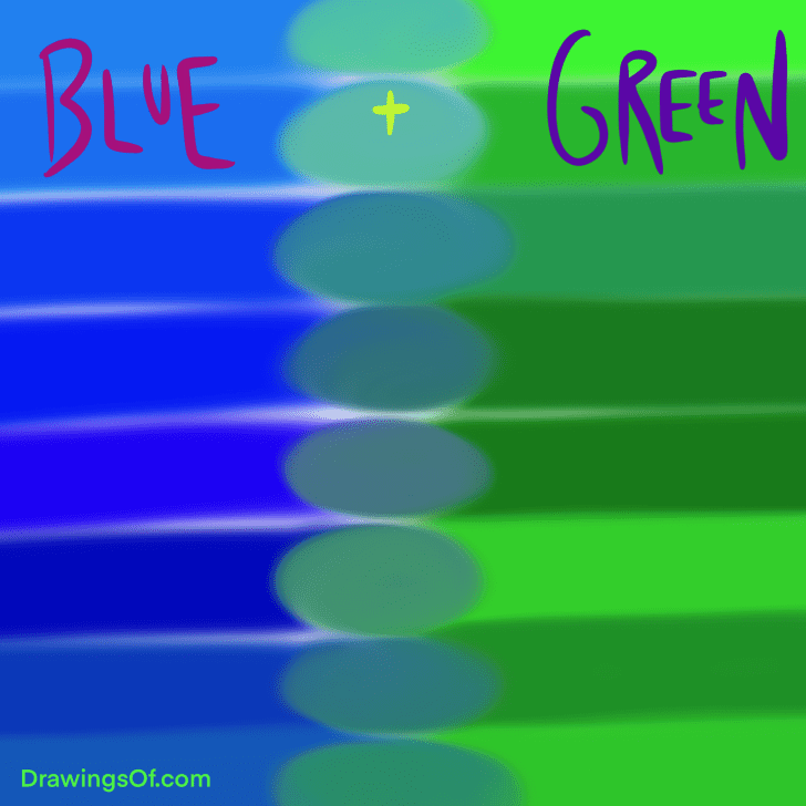 What Color Does Green and Blue Make? Drawings Of...