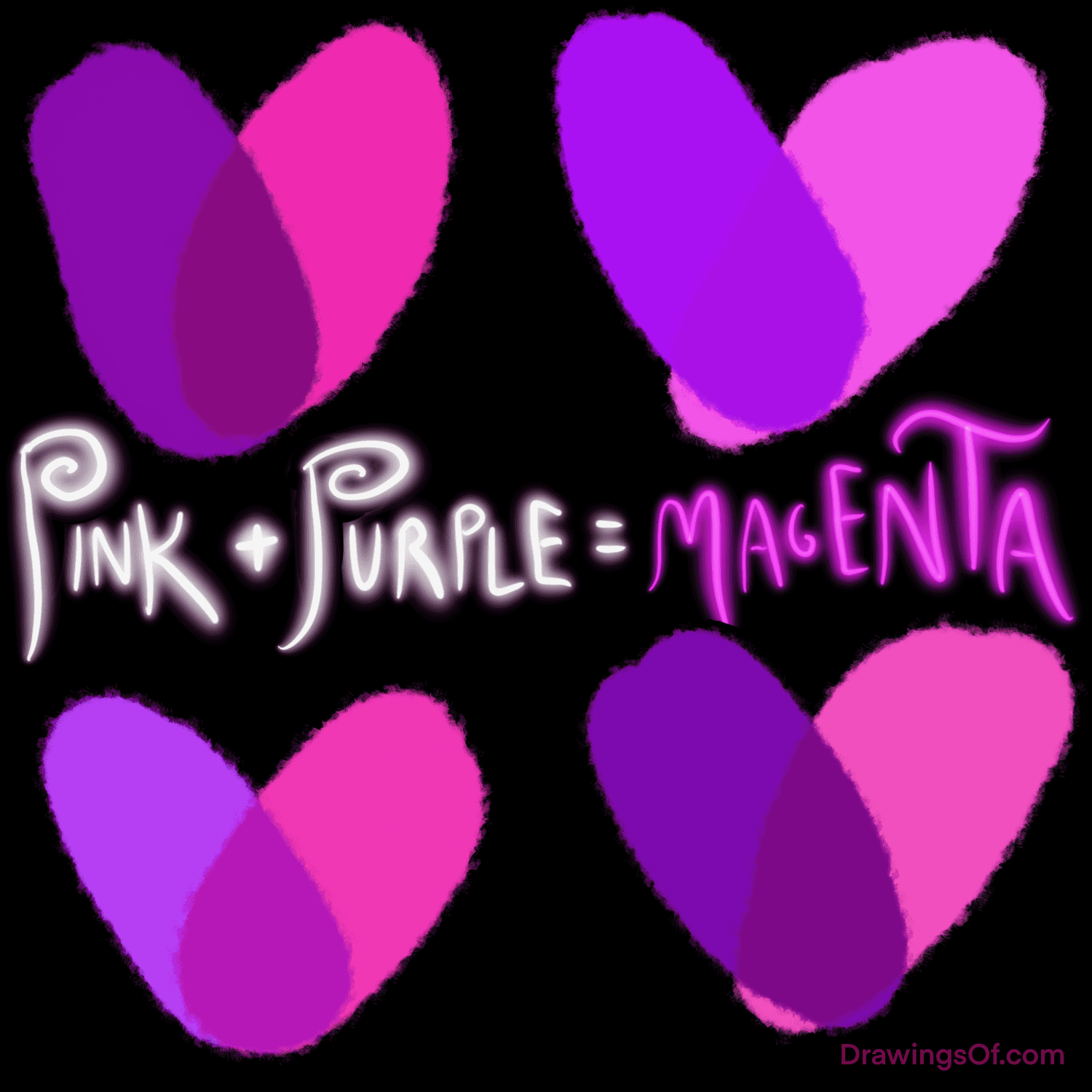 Pink and Purple Make What Color When Mixed? Drawings Of...