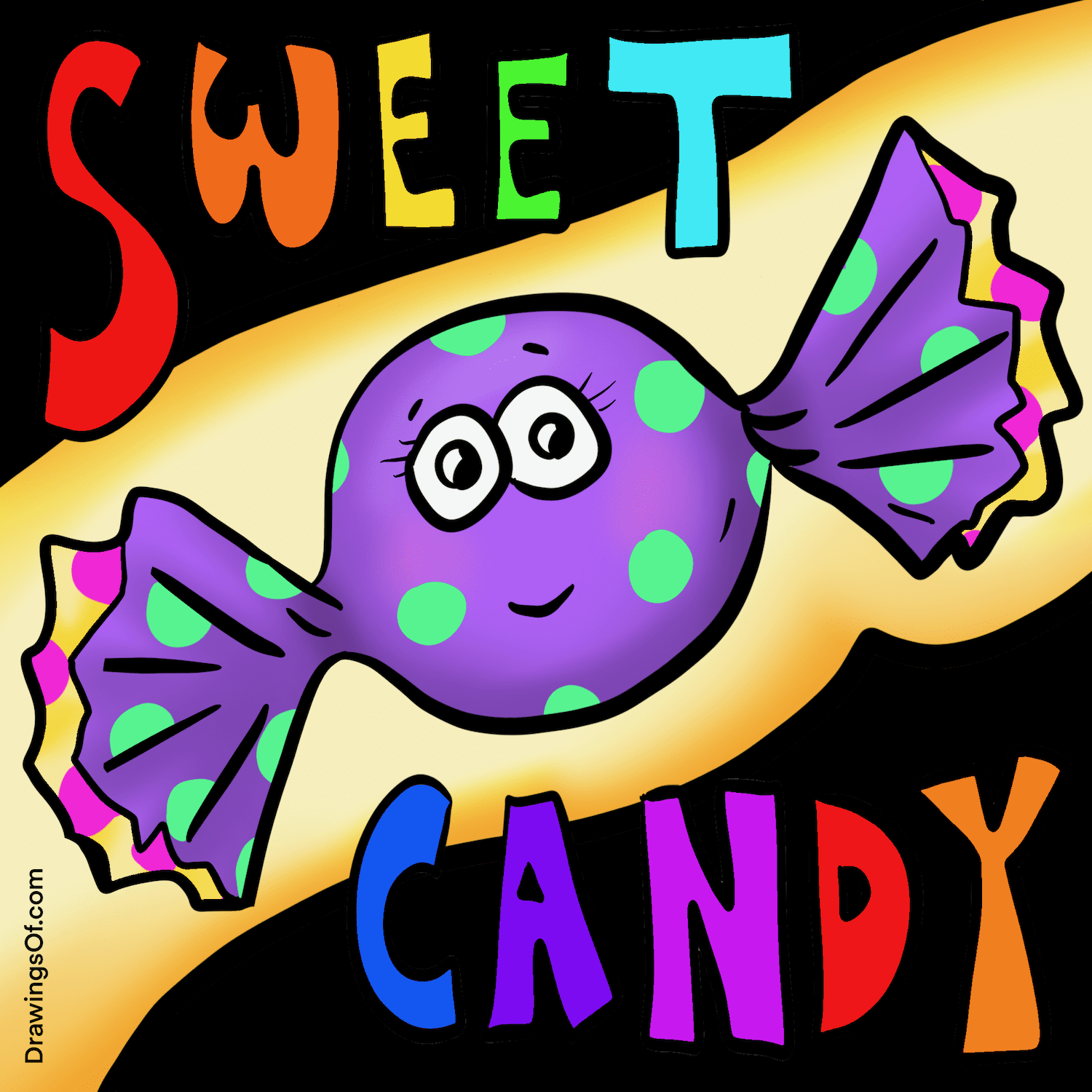Candy Drawing Easy Instructions Drawings Of...