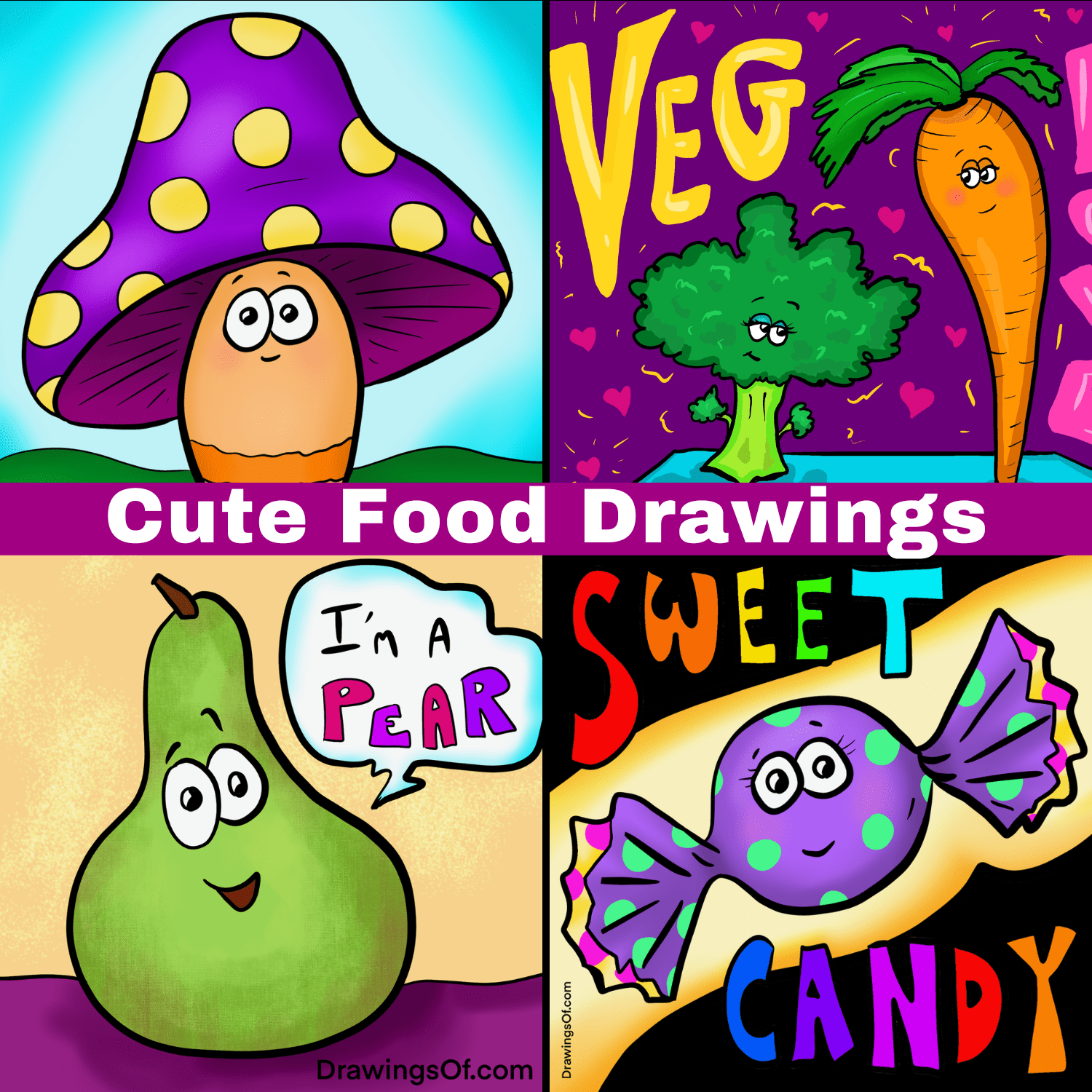 Cute Food Drawings Easy Ideas Drawings Of...