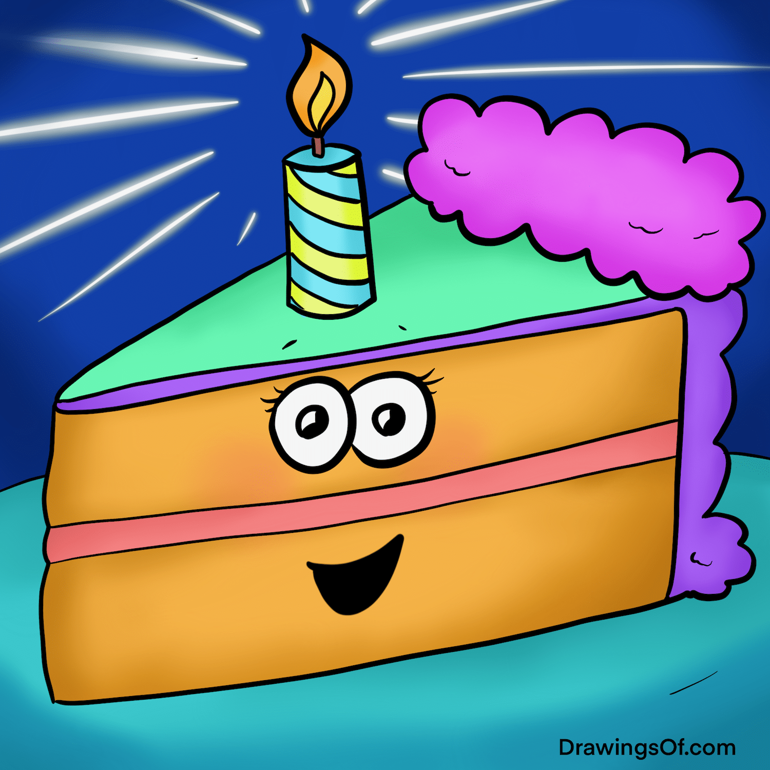 Cake Drawing Sketch a Cute Slice for Birthdays and Beyond! Drawings