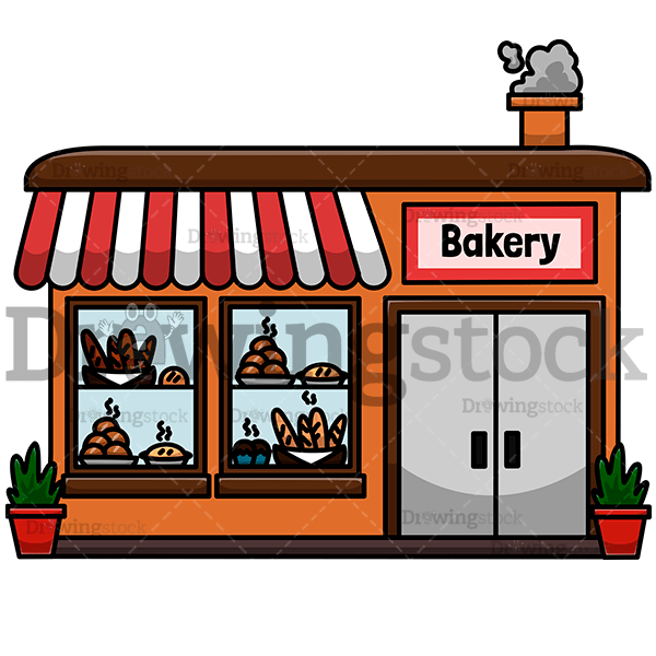 Bakery Vector Cartoon Drawing Image