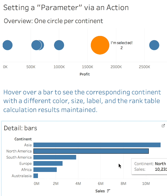 Using a Filter Action as a Parameter Drawing with Numbers