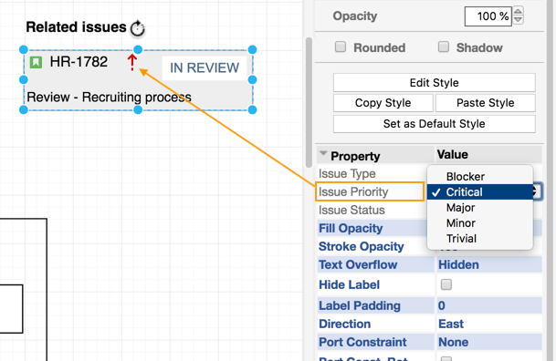 Change a shape's properties quickly and easily in draw.io draw.io
