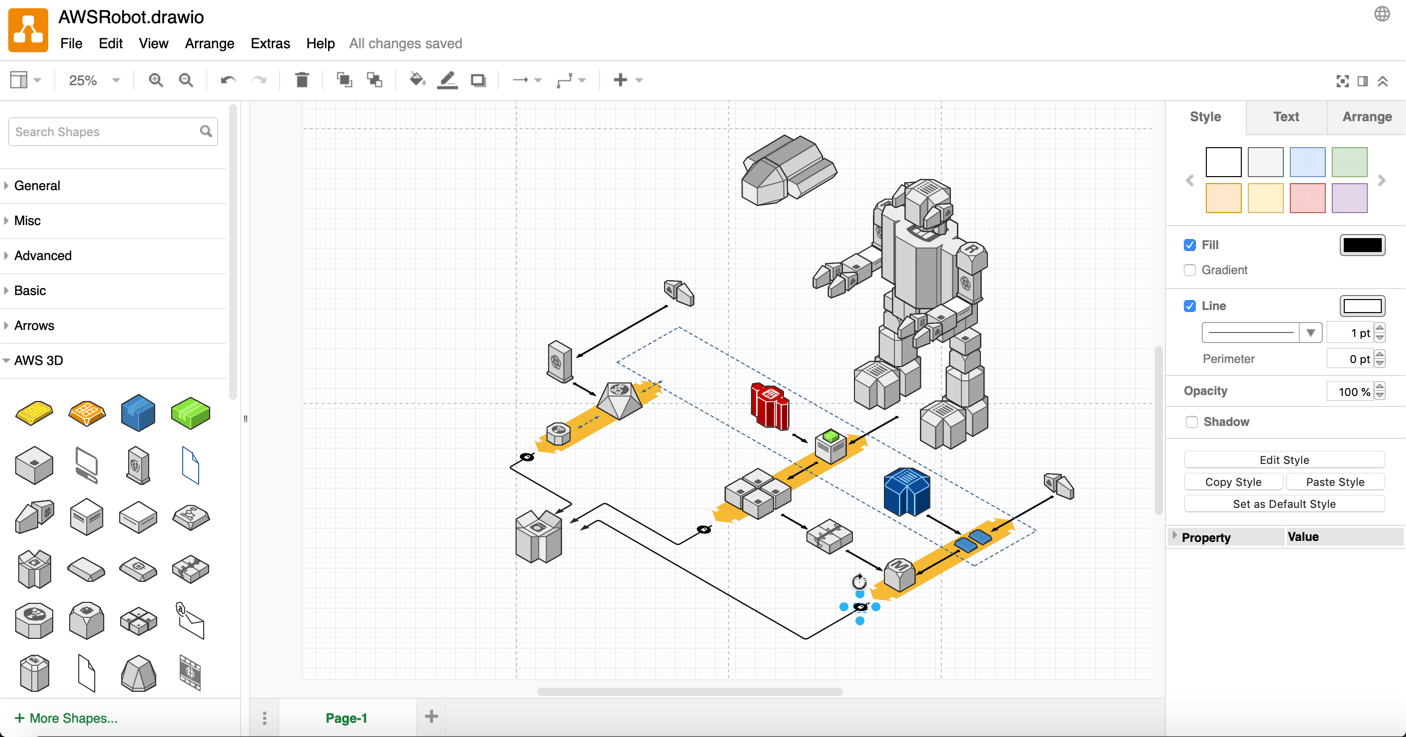 Real-time multi-user collaborative diagramming draw.io