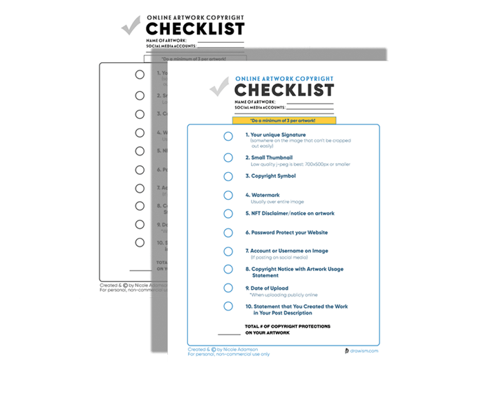 Copyright Checklist for Digital Artists & NFT Art Theft