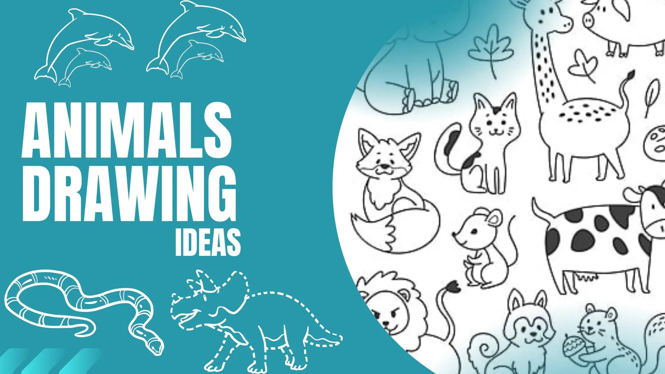 Drawing Ideas Easy Animals 35 Cute Easy Animal Drawing Ideas