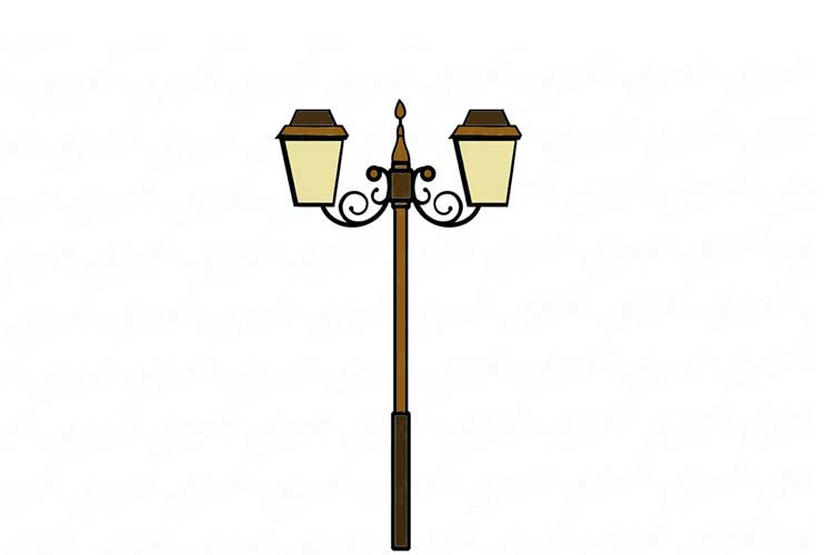 Lantern Drawing Easy, Simple, Step by Step