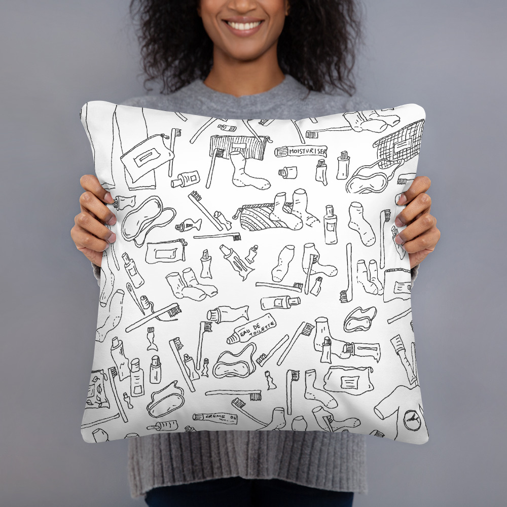 Airline Essentials cushion Drawn to a Story