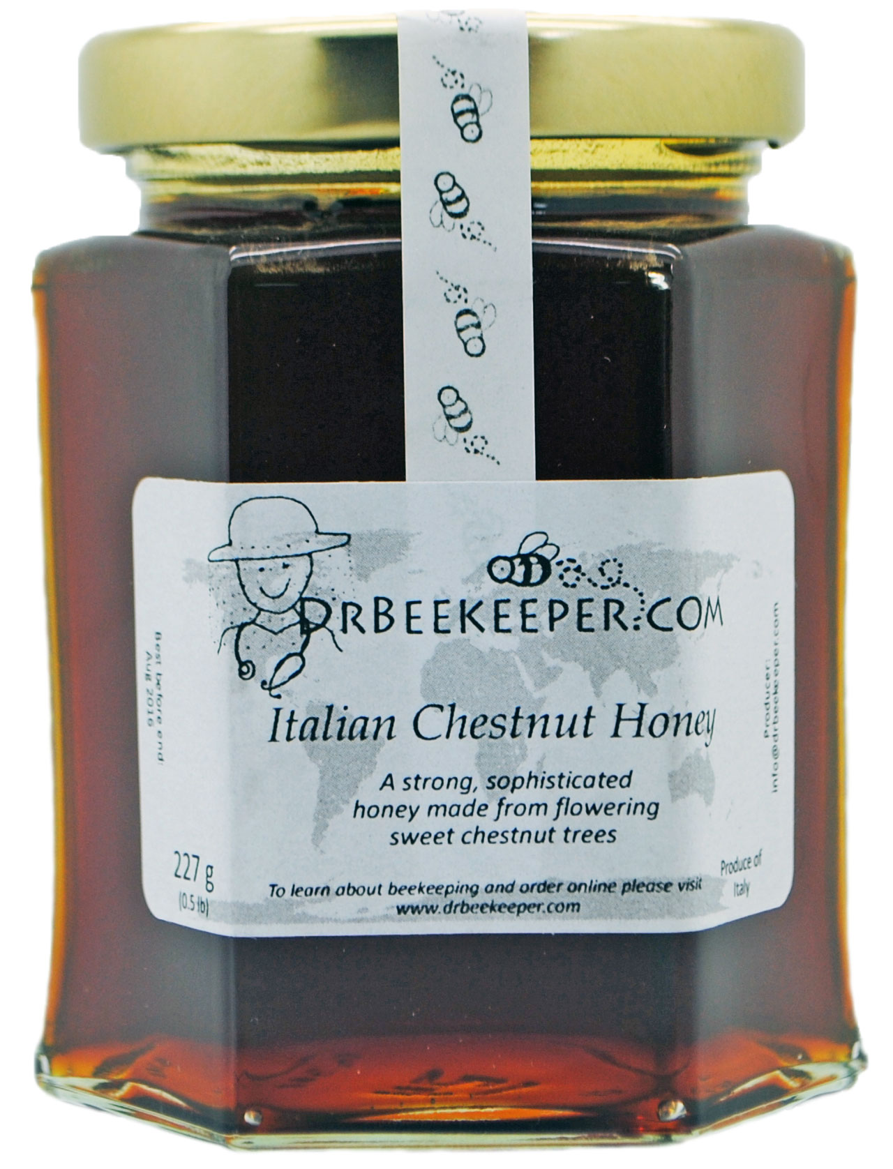 DrBeekeeper Italian Chestnut Honey 0.5 lb DrBeekeeper