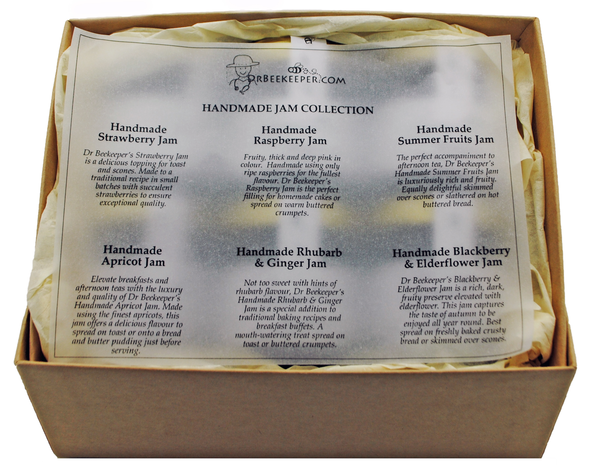 DrBeekeeper Handmade Jam Gift Box (6x1.5 oz) DrBeekeeper