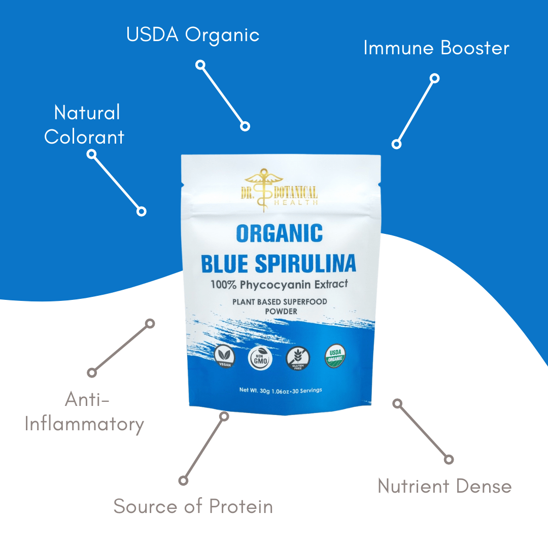 Blue Spirulina Powder (USDA Organic) 30g Dr. Botanical Health