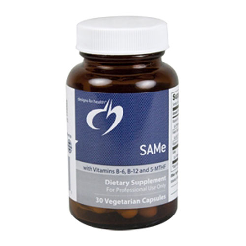 SAMe with vitamins B6, B12, and folate as 5MTHF