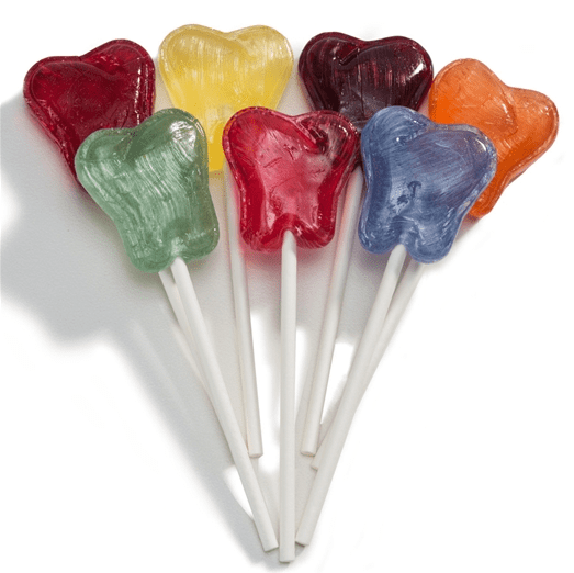 DR JOHN'S LOLLIPOPS Classic Fruits Tooth shaped 1lb DRCNZ Dental
