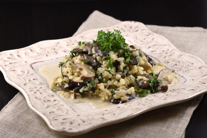 Keto Cauliflower Mushroom Risotto