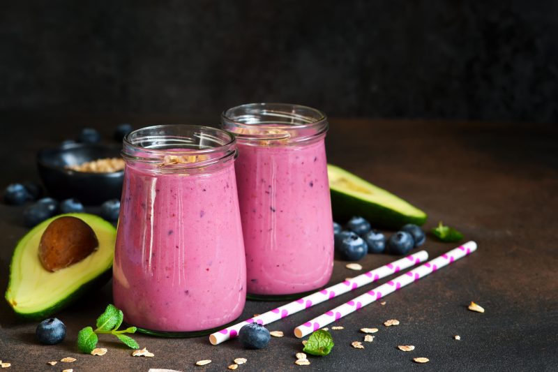 Keto Zone Avocado Blueberry Breakfast Smoothie