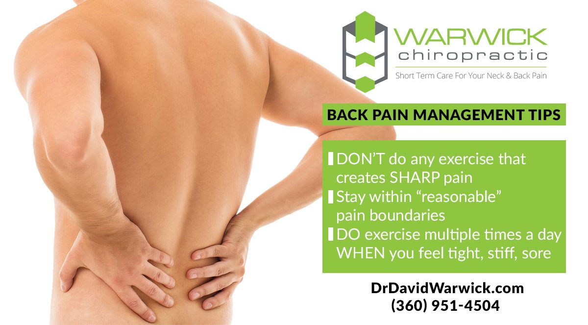 Back Pain Management Tips Dr. David Warwick