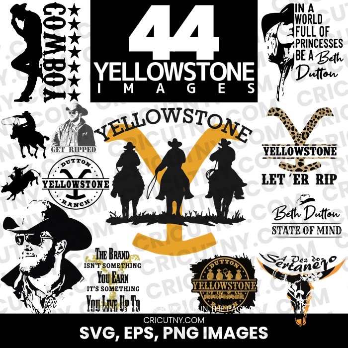Yellowstone logo svg in digital download