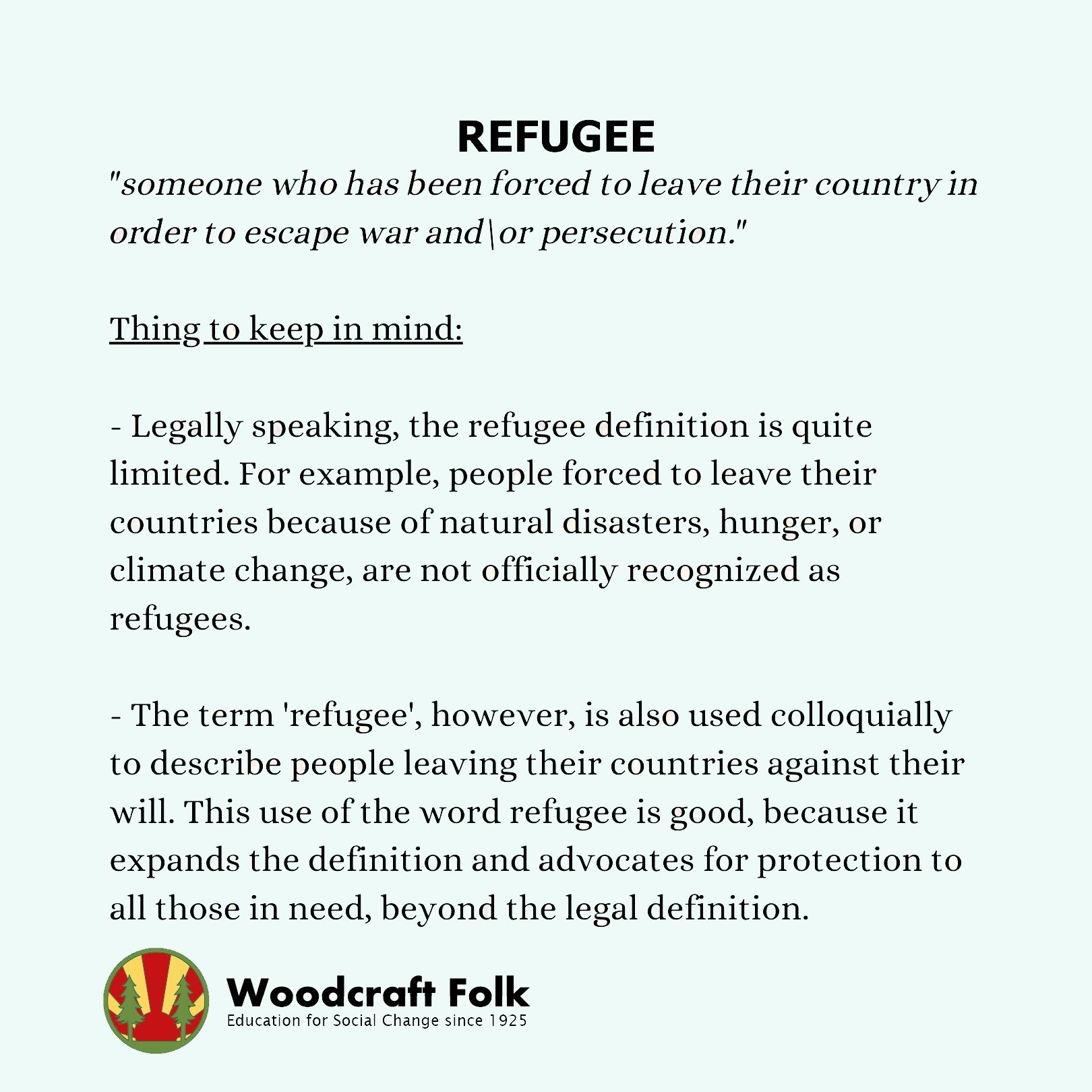 Let's Talk About Refugees Youth Activity DreamBigAtHome Woodcraft Folk