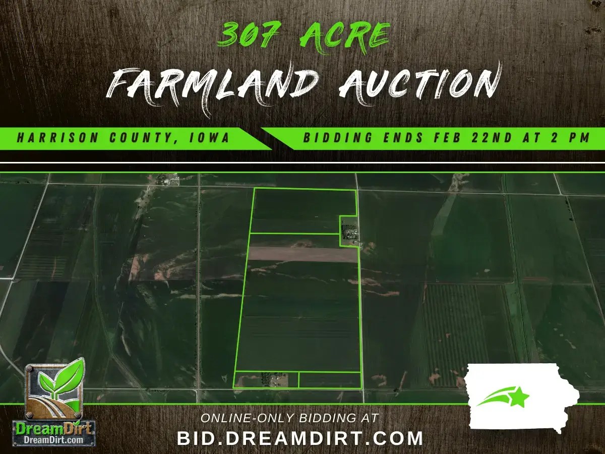 307 Acre Farmland Auction in Harrison County, Iowa