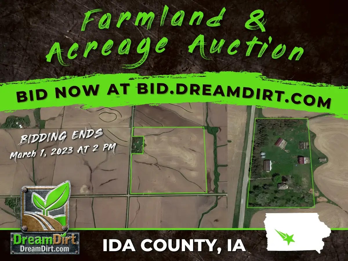 Farmland and Acreage Auction in Ida County, Iowa