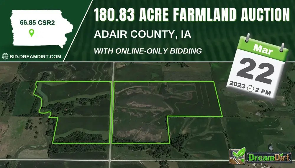 180.83 Acre Farmland in Adair County, IA DreamDirt