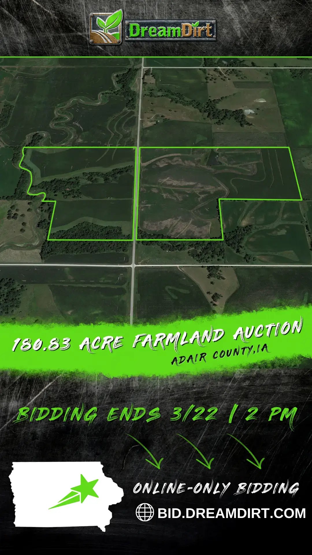 180.83 Acre Farmland in Adair County, IA DreamDirt