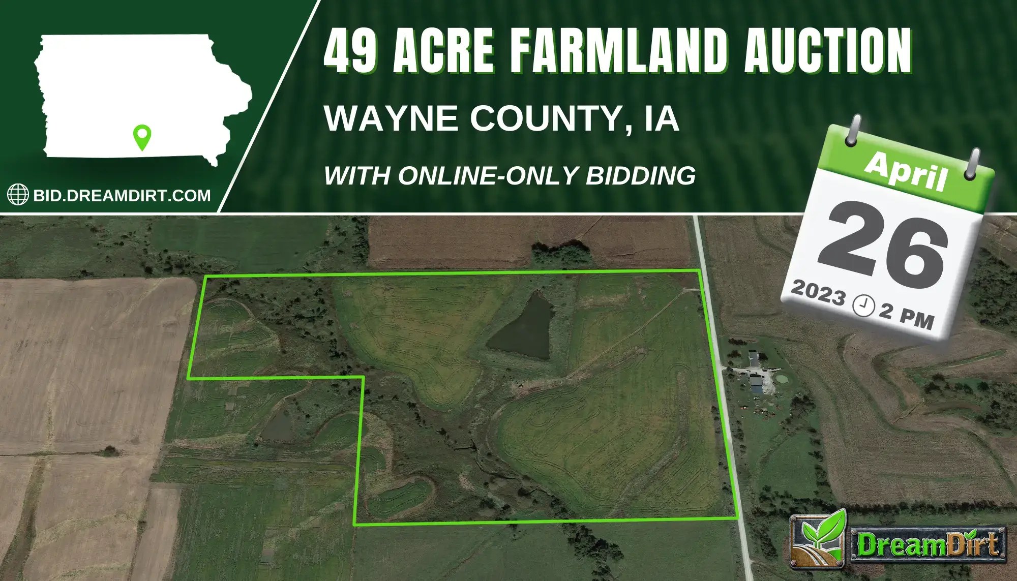 49 Acre Farmland For Sale in Wayne County, Iowa