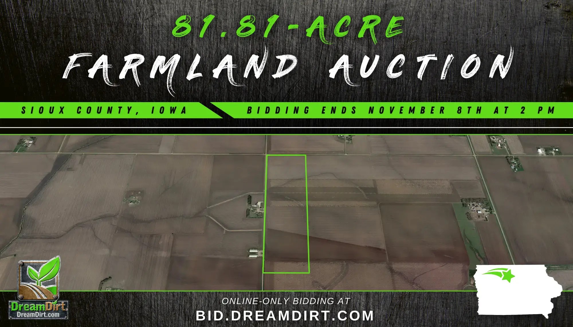 81.81 Acres of Farmland For Sale in Sioux County, IA