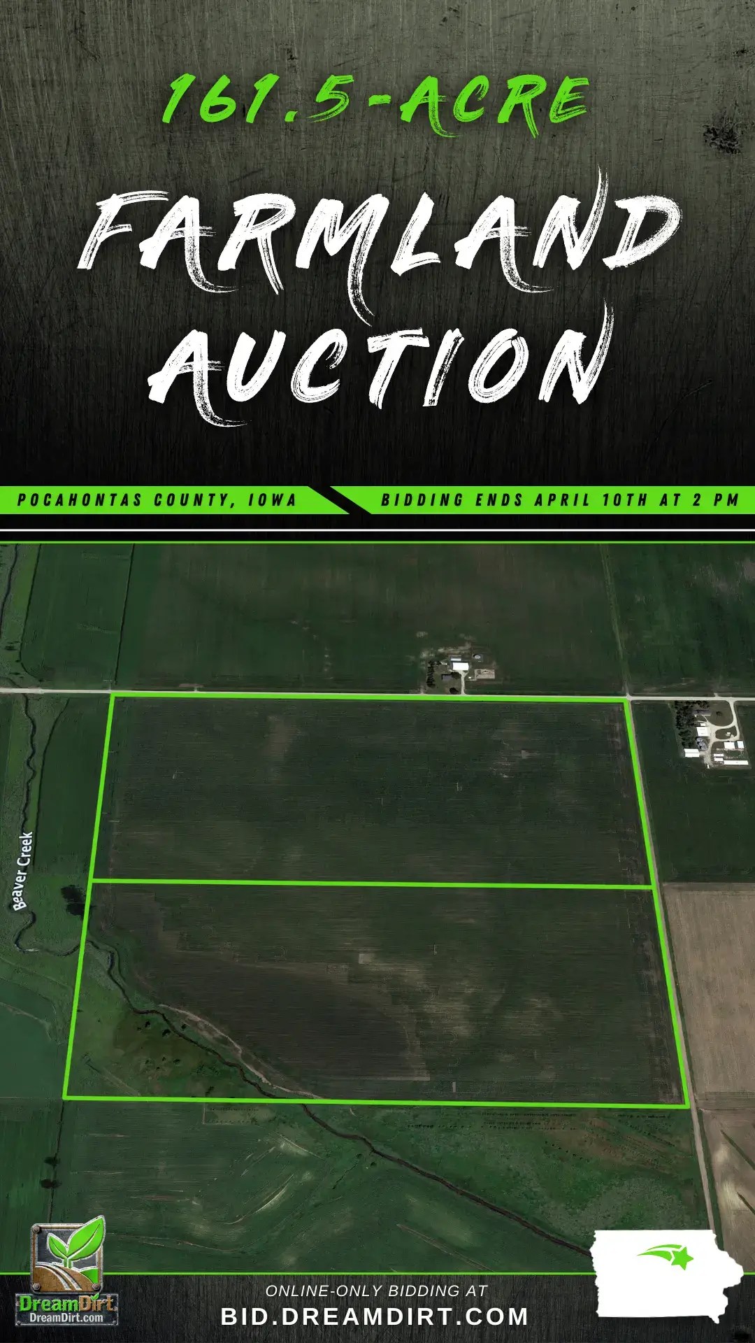 Farmland Auction 161.5 Acres in Pocahontas County, Iowa