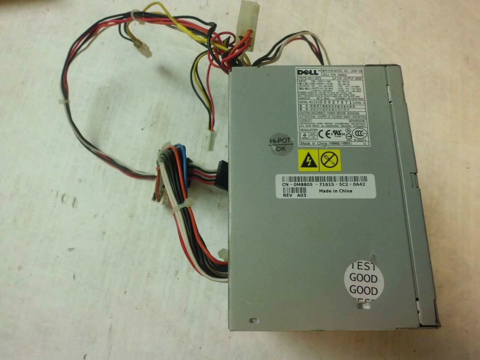 M8805, PS63112DF2 DELL ATX POWER SUPPLY 305 WATT Dream Hardware