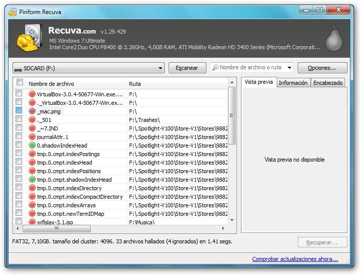 Recuva, recupera tus archivos borrados Dreaming Bytes