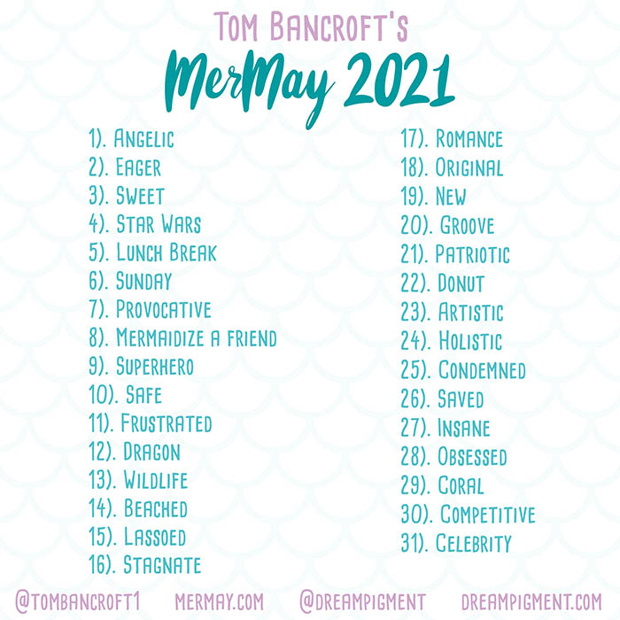 MerMay 2021 Art Challenge on Instagram Dream Pigment