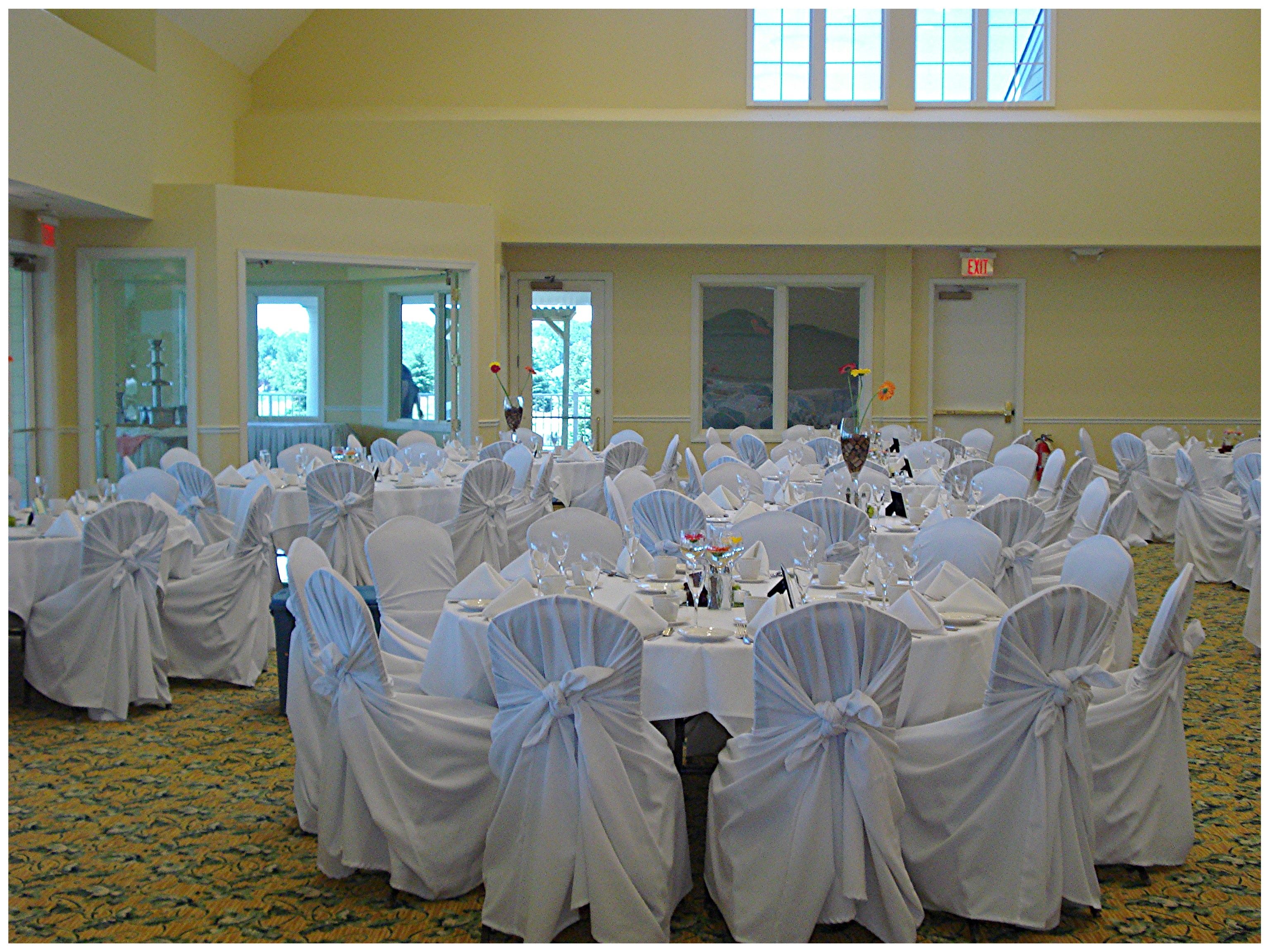 Dreams Wedding Decorator/before & after/rent chair covers & linens