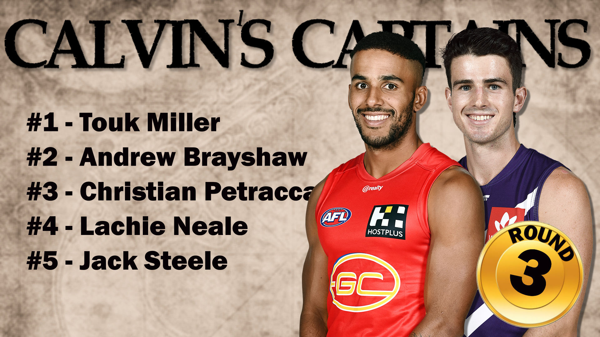 Calvin’s Captains Rd. 3 DT TALK